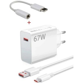 Resim Power Xiaomi Redmi Uyumlu Usb Type-c 6a 67w Hızlı Şarj Cihazı Ve Kulaklık Dönüştürücü Çevirici,x09 
