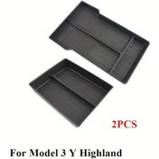 Resim Hightower Tesla Model 3 Highland Konsol Depolama Kutusu, Model Y Juniper Araç Organizer Aksesuarı 