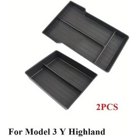 Resim Hightower Tesla Model 3 Highland Konsol Depolama Kutusu, Model Y Juniper Araç Organizer Aksesuarı 