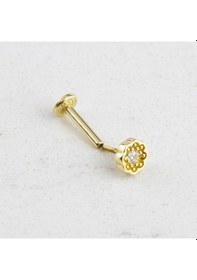 Resim Glorria Altın Papatya Tragus Piercing Altın 