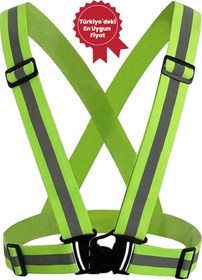 Resim Yüksek Görünümlü Reflektörlü Pratik Şerit Ikaz Yeleği ( Esnek ) 