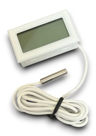 Resim Mini Dijital Termometre Sıcaklık Ölçer - Beyaz Pil Dahil 