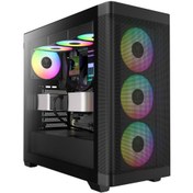 Resim gamdias ATHENA M3, 750W, 80+ Bronze, Tempered Glass, Type-C, Mesh Ön Panel, ARGB, ATX, GAMING KASA 