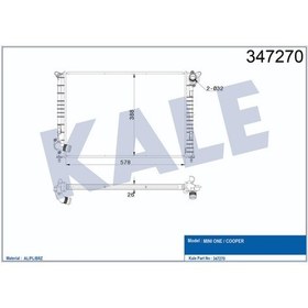 Resim Radyatör Mini R50 R53 Cooper One 01 06 R52 Cabrio 2004- 504646061 