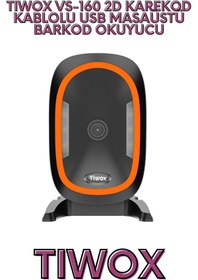 Resim Tiwox VS-160 2D KAREKOD KABLOLU USB MASAÜSTÜ BARKOD OKUYUCU 