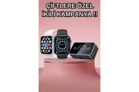 Resim AyrStore Buğz Powerbank Bluetooth Kulaklık ve Yeni Model Akıllı Saat Seti Anc Özelliği Dokunamatik 