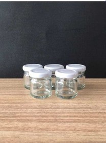 Resim 29 Cc Cam Kavanoz - 100 Adet - Beyaz Kapak - 