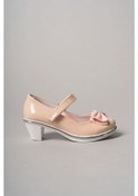 Resim EPAAVM - Topuklu Fiyonklu Pudra Rugan Kız Çocuk Ayakkabı - EY... Pudra 
