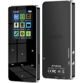 Resim Bluetooth Lu Mp3-Mp4 Çalar Fm Radyolu Şarjlı Mp4 Player Dahili Hoparlör 