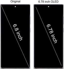 Resim Samsung S23 Ultra Uyumlu Lcd Ekran Dokunmatik Full Çıtalı Oled Siyah SM-S918 