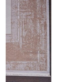 Resim By Özer Halı Kahve Renk Bordürlü Modern Gümüşsuyu Black & Brown 13917 Salon Halısı Çok Renkli 