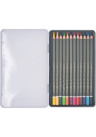 Resim Bruno Visconti "sketch&art" Profesyonel Kuru Boya Kalemi. 12 Renk. Metal Kutuda. 