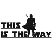 Resim Star Wars This İs The Way - Araç, Oto, Laptop, Duvar Uyumlu Sticker 40 20 Cm 