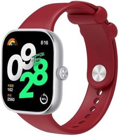 Resim Xiaomi Watch Mi Band 8 Pro KD-109 Silikon İle Uyumlu Kordon 31126 Koyu Kırmızı 