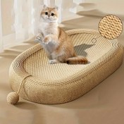 Resim 1/2 Adet Katı Oval Tırmalama Direği - Dayanıklı Sisal Kenevir Halat Yapısı, Sıcak ve İlginç Kedi Oyuncağı, Mükemmel Sağlıklı Tırmalama Deneyimi/Noel/Sonbahar ve Kış Sezonu/Hediye 