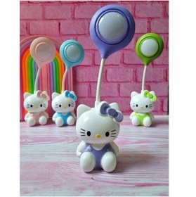 Resim Hediye Vakti Sanrio Hello Kitty Tasarımlı Şarzlı Çocuk Odası Masa Lambası 