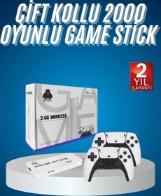 Resim BYDNZ SHOP 2.4 GHZ Oyun Konsolu Çift Konsol 4K Ultra Hd Game Stick 