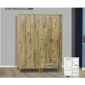 Resim 4 Kapılı Aynasız Çam Dolap 