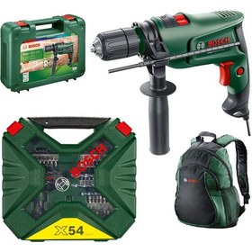 Resim Bosch Easyimpact 600 Darbeli Matkap + 54 Parça Matkap Ucu Seti / Cırcır Tornavida Vidalama 