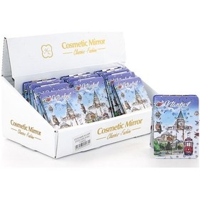 Resim Larimar Taşlı İstanbul Tasarımı El Aynası İnce Model 6 - 9077100721389lmr 