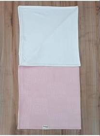 Resim S.kahve Kız Erkek Bebek Battaniyesi Pike%100 Pamuklu Doğal Organik Uyku Çift Taraflı Örtü 86x86cm PEMBE 