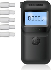 Resim Kangvka Portatif Alkol Testeri: Solunum İle Ölçüm, Lcd Ekran, 3 Renkli Işık, Sesli Bildirim, 50 Geçmiş Kayıt Depolama 