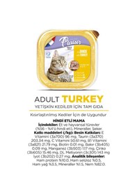 Resim Plaisir Hindi Etli Pate Yetişkin Kedi Yaş Maması 8 x 100 G 