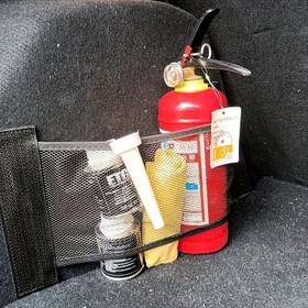 Resim Ayarlanabilir Araba Bagaj Depolama Ağı, Kaymaz Elastik File ve Kalın saç tokası ile - Güvenli Şişe, Aracı ve Spor Ekipmanı Düzenleyici, Sedan, SUV, Kamyon için - Dayanıklı Keçe Kumaş, Evrensel Uygunluk, Eşyaları Güvenli ve Düzenli Tutun, Araba Düzenleyicileri ve Depolama 