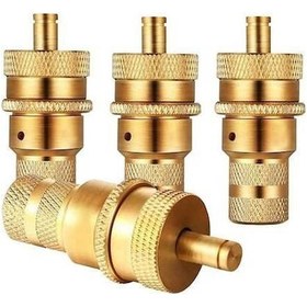 Resim Electric Çöl Off-road Lastik Basınç Ayarlı Hızlı Hava Boşaltma Valfi Seti - 4 Adet, Kolay Montaj, Paslanmaz Pirinç 