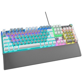 Resim Rampage Kb-r28 Blade Plus Gri / Beyaz Gökkuşağı Mekanik Klavye 