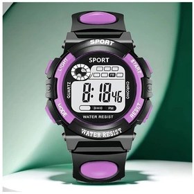 Resim Cloud011 Gençler İçin Mor Dijital Spor Saati, Alarm, Takvim, Aydınlatmalı Diğer 
