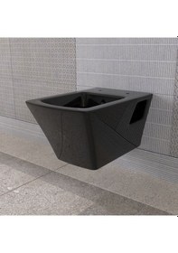 Resim Lucco Loop 53 CM Asma Klozet Siyah 