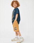 Resim Koton Şort Beli Bağlamalı Cepli Pamuklu Kahverengi 3skb40222tk 3SKB40222TK541 Kahverengi 