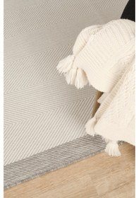 Resim Sisalux 3086 Beyaz Gri Sisal Dokuma Jüt Kilim Hav Toz Vermez Halı Salon Mutfak Oturma Odası Halısı Beyaz - Gri 