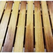 Resim OBERS Iroko Duş Izgarası 80x100cm Ağaç Izgara 