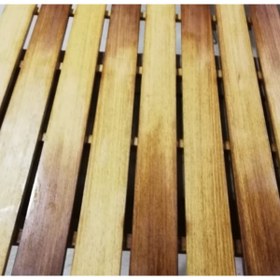 Resim OBERS Iroko Duş Izgarası 80x100cm Ağaç Izgara 