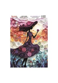 Resim Pirinç Dekopaj Kağıdı 30x42cm Pt-3607 Kadın 