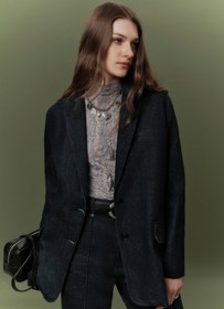 Resim Classic Denim Blazer Dark Blue - DARK BLUE / S 