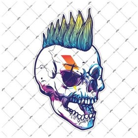 Resim Skl44 Punk Kurukafa Sticker 