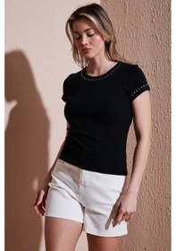 Resim Fashion Friends Bayan T Shirt 25y0523k1 Siyah Siyah 