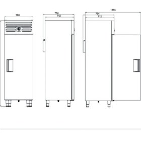 Resim Galleyz Dik Tip Dondurucu - 1 Kapılı - 70X77XX210 cm 