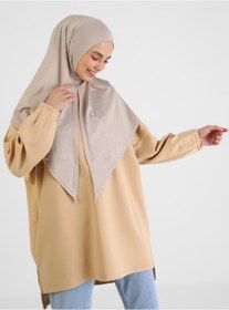 Resim TUVA Viskon Jersey Hazır Türban- Açık Vizon - 