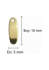 Resim Gold 10 X 5 Mm Dantel Oya Yazma Halhal Abiye Lazer Kesim Pul 1000 Adet 