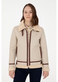 Resim U.s. Polo Assn. Kadın Ekru Deri Mont-kaban 50297261-vr019 Ecru 