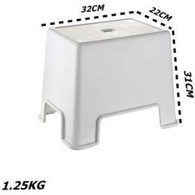 Resim Çelik Ayna Lüx Banyo Taburesi Çok Amaçlı Tabure 128-Beyaz 