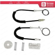 Resim Peugeot 607 1999-2010 İçin Arka Sol Kapı Cam Kriko Tamir Seti 