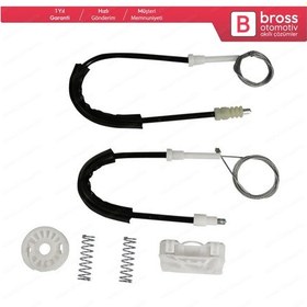 Resim Peugeot 607 1999-2010 İçin Arka Sol Kapı Cam Kriko Tamir Seti 