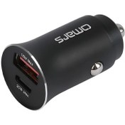 Resim Omars Usb Type-c Pd 20w Çift Portlu Araç Içi Hızlı Şarj Cihazı 