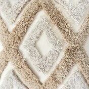 Resim Bohemian Nordic Fas Geometrik Elmas Koltuk Yastığı - Fermuarlı Makinede Yıkanabilir Peluş Sahte Kürk Minder Kılıf, Beyaz & Bej Nötr Tonlar Oturma Odası, Yatak Odası, Patio Dekoru, Yatak Odası Vurgusu, Fas Deseni, Yumuşak Dokulu 
