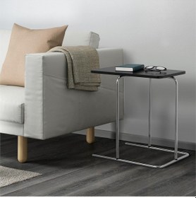 Resim Metal Yan Sehpa, Siyah Renk Meridyendukkan 50x30 Cm Koltuk Yanı Sehpa 